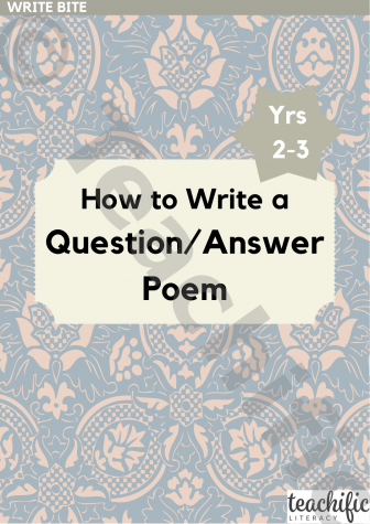 Preview image for How to Write a Question-Answer Poem, Yrs 2-3
