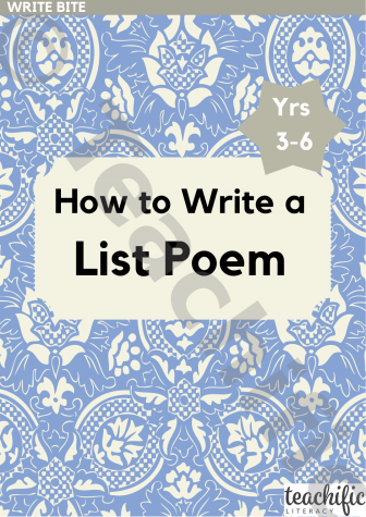 Preview image for How to Write a List Poem, Yrs 3-6