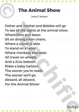 Preview image for Poems: The Animal Show, Yrs 1-3 - Leroy J. Jackson