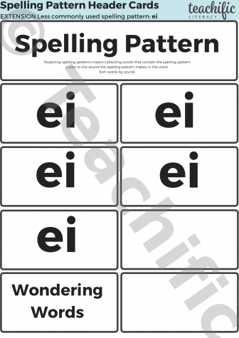 Preview image for Spelling Pattern Explorations: Less Common - ei