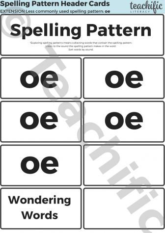 Preview image for Spelling Pattern Explorations: Less Common - oe