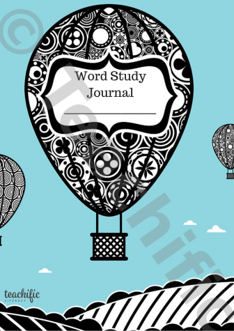 Preview image for Book Covers: Word Study Journal Cover Hot Air Balloon