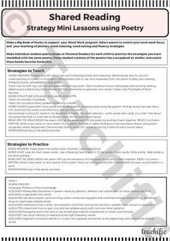 Preview image for Info Sheets : Phonics Through Poetry