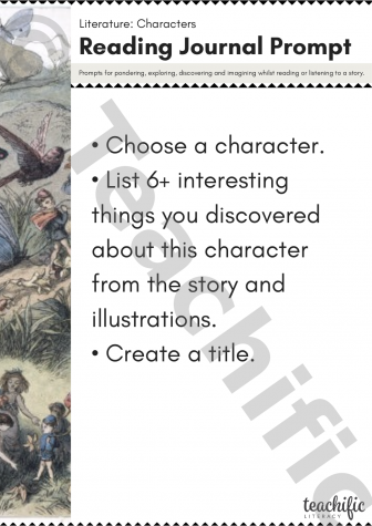 Preview image for Reading Journal Prompts: Exploring a Character