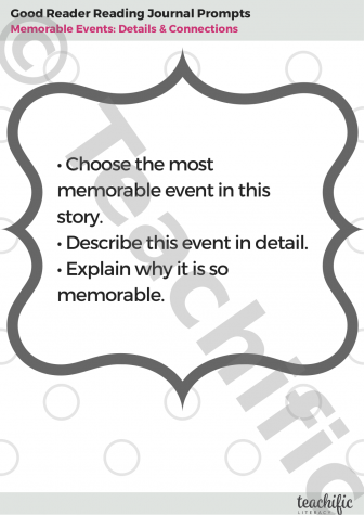 Preview image for Reading Journal Prompts: Memorable Events Details & Connections