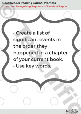 Preview image for Reading Journal Prompts: Recognising Sequence of Events in Chapters