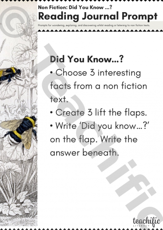 Preview image for Reading Journal Prompts: Non Fiction, Did You Know?