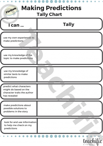 Preview image for Tally Charts: Making Predictions - Fiction (Student Version 2)