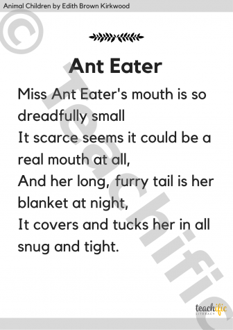 Preview image for Animal Children Poems: Ant Eater