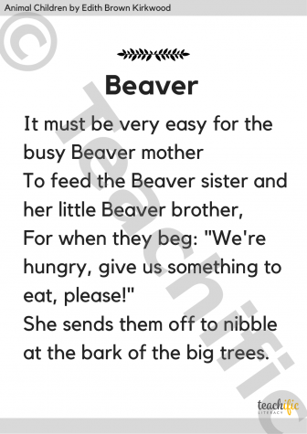 Preview image for Animal Children Poems: Beaver
