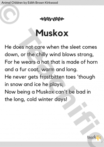 Preview image for Animal Children Poems: Muskox