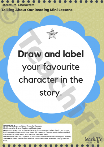 Preview image for Talking About Our Reading: Draw and Label Favourite Character