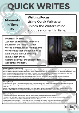 Preview image for Quick Writes: Moments in Time #7