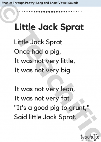 Preview image for Phonics Through Poetry: Little Jack Sprat