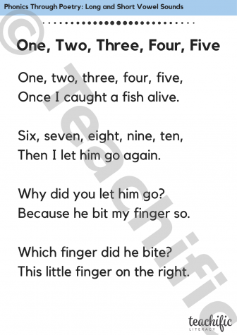 Preview image for Phonics Through Poetry: One, Two, Three, Four, Five