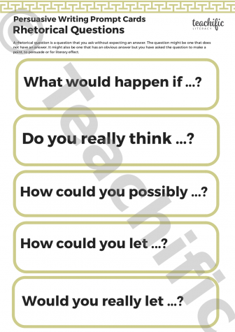 Preview image for Persuasive Writing Devices: Prompt Cards - Rhetorical Questions