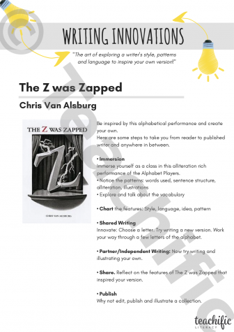 Preview image for Writing Innovations: The Z was Zapped