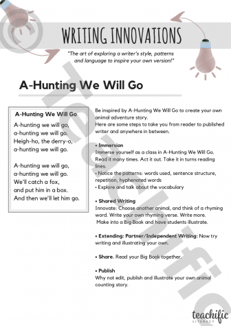 Preview image for Writing Innovations: A-Hunting We Will Go