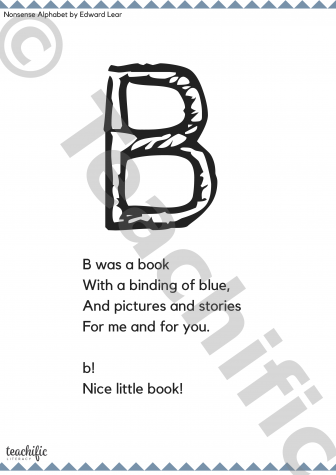 Preview image for Poems: B was a Book Nonsense Alphabet, K-2