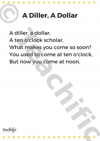 Preview image for Poems: A Diller, A Dollar, K-2