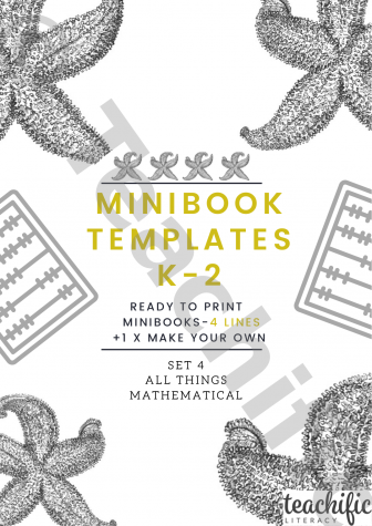 Preview image for MiniBook Templates 4 Lines - All Things Mathematical - Set 4 