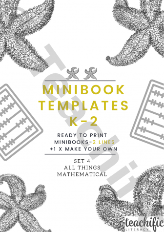 Preview image for MiniBook Templates 2 Lines - All Things Mathematical - Set 4 