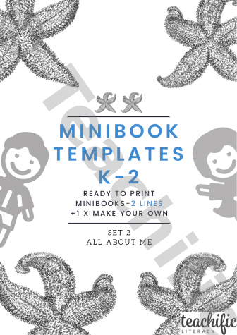 Preview image for MiniBook Templates 2 Lines - All About Me - Set 2 