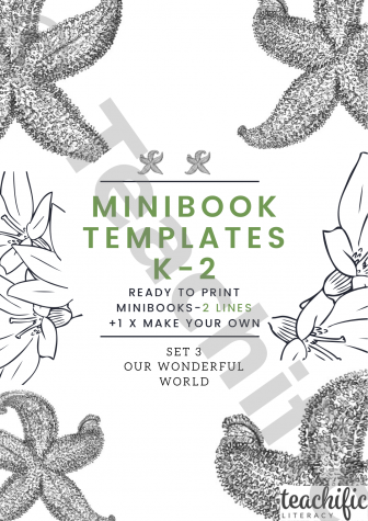 Preview image for MiniBook Templates 2 Lines - Our Wonderful World - Set 3 