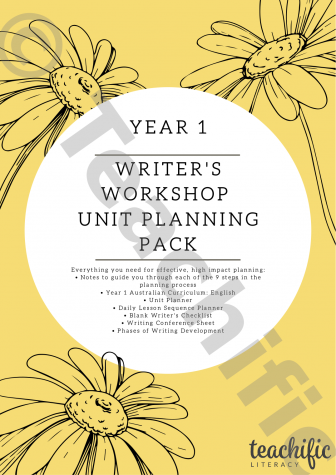 Preview image for Writer's Workshop Unit Planning Pack - Year 1