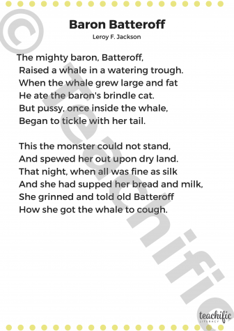 Preview image for Poems: Baron Batteroff, 3-5 - Leroy F. Jackson