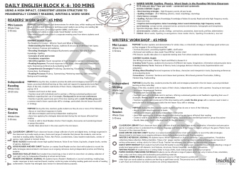 Preview image for Daily English Block A3 Planner: K-6, 100 mins