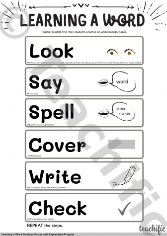 Preview image for Learning a Word Strategy with Explanation Prompts: A3 Poster - v3, K-6