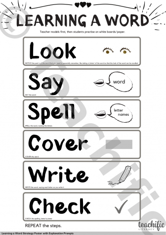 Preview image for Learning a Word Strategy with Explanation Prompts: A3 Poster - v1, K-6