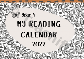 Preview image for My Reading Calendar 2022 - Yr 4