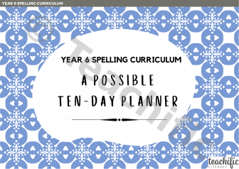 Preview image for Spelling Curriculum: Sample Planner, Yr 6