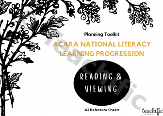 Preview image for ACARA Progression: Reading and Viewing - A3 reference sheets, Yrs F-6