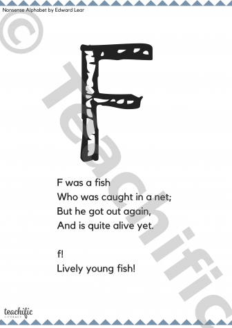 Preview image for Poems: F was a Fish Nonsense Alphabet, K-3