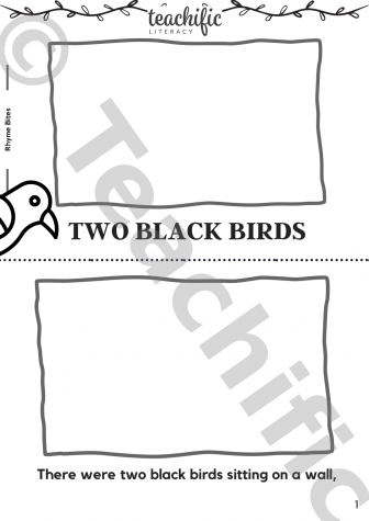 Preview image for Rhyme Bites - Two Black Birds, 1 line p/p