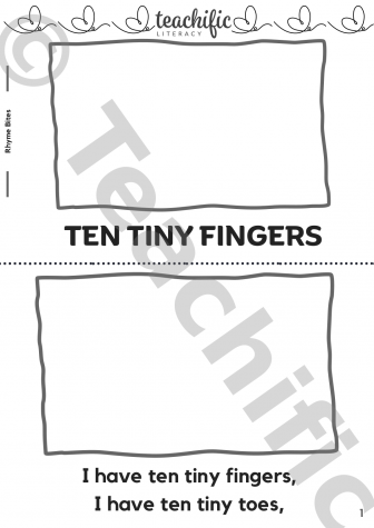 Preview image for Rhyme Bites - Ten Tiny Fingers, 2 lines p/p