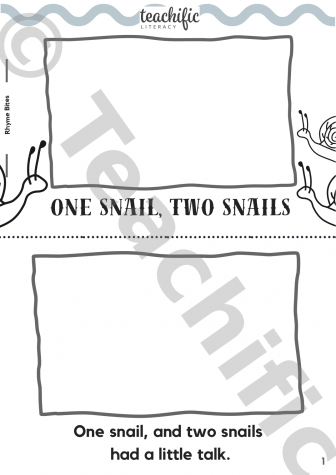 Preview image for Rhyme Bites - One Snail, Two Snails, 2 lines p/p