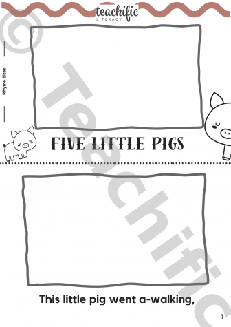 Preview image for Rhyme Bites: Five Little Pigs, 1 line p/p