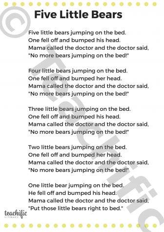 Preview image for Poems: Five Little Bears, K-3