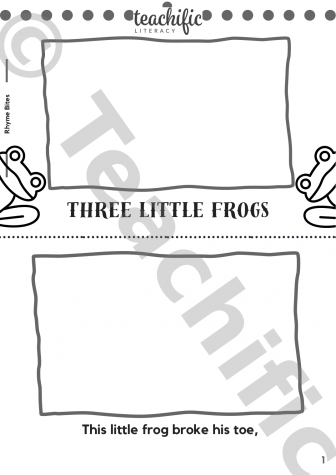 Preview image for Rhyme Bites - Three Little Frogs, 1 line p/p