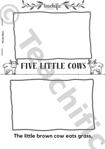 Preview image for Rhyme Bites - Five Little Cows, 1 line p/p