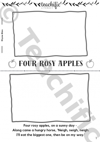 Preview image for Rhyme Bites - Four Rosy Apples 3 lines p/p