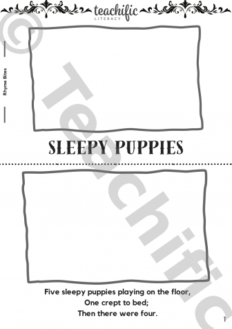 Preview image for Rhyme Bites - Sleepy Puppies, 3 lines p/p