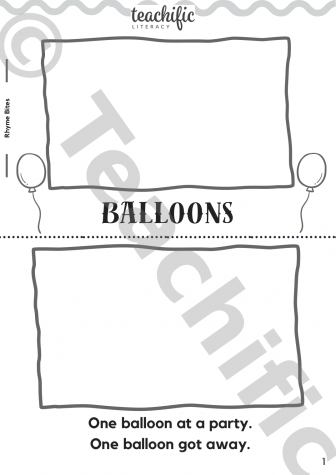 Preview image for Rhyme Bites - Balloons, 2 lines pp