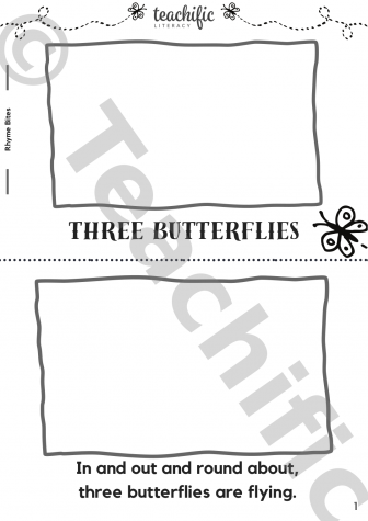 Preview image for Rhyme Bites - Three Butterflies, 2 lines pp