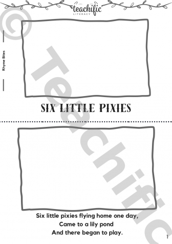 Preview image for Rhyme Bites - Six Little Pixies, 3 lines pp