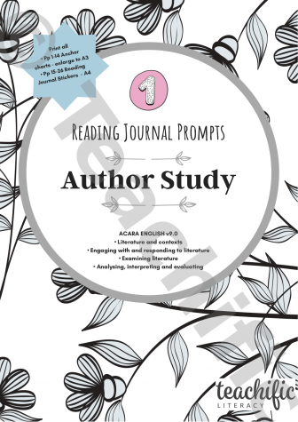 Preview image for Reading Journal Prompts - Author Study, Yr 1